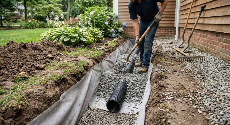 French Drain Service in Tuscaloosa, AL